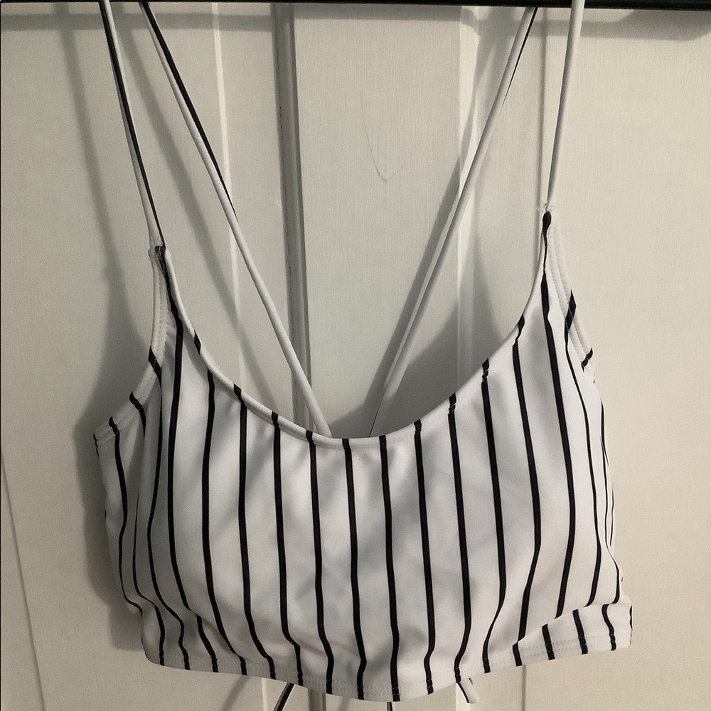 SHEIN Striped Bikini Top